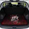 thumbnail image 1 of HUIACONG Gothic Skull Lily Car Trunk Mat Stain Resistant Anti-Skid Four Season Auto Cargo Liner 29" x 39" Polyester Quick Setup Fits SUVs Sedans Trucks Moisture Wicking Rear Trunk, 1 of 7