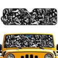 thumbnail image 1 of HUIACONG Gray Camo Sun Shade Windshield,Car Sunshade for Rubicon Sahara TJ JK JKU 2 & 4 Door-Blocks UV Rays Sun Visor Shield,Front Window Sun Shade, 1 of 6