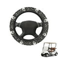 thumbnail image 1 of HUIACONG Halloween Skull Golf Cart Steering Wheel Covers 13-14 Inches Non-slip Golf Steering Wheel Protection Flannel Fabric Comfortable Compatible with EZGO Yamaha Club Cars, 1 of 7