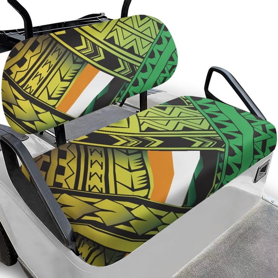 HUIACONG Hibiscus Floral Breathable Golf Cart Seat Covers 2 Piece for EZGO TXT RXV Club Car DS Club Car Seats, Comfortable Non-Slip Material Golf Cart Seat Covers 2 Pack