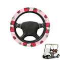 thumbnail image 1 of HUIACONG Cute Strawberry Golf Cart Steering Wheel Covers 13-14 Inches Easy to Install Unversial Golf Steering Wheel Cover Flannel Warm Fashion Interior Covers for EZGO Club Cars, 1 of 7