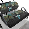 thumbnail image 1 of HUIACONG Hummingbird with Mandala Ornament Non-Stick Car Seat Covers Full Set for Club Car DS Precedent EZGO TXT RXV Most 2-Passenger Seats, Universal Elastic Golf Cart Seat Blanket and Towel, 1 of 7