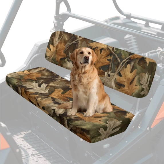 HUIACONG Hunting Forest UTV Seat Covers Waterproof Easy Installation 2 PSC UTV Seat Covers Non-Slip Soft for Kawasaki Mule 4010