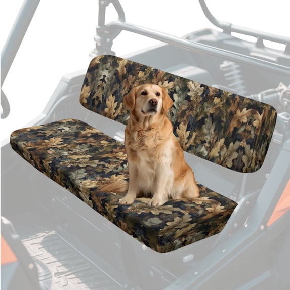 HUIACONG Hunting Forest UTV Seat Covers Waterproof Easy to Install 4 Wheeler Seat Cover Non-Slip Soft Suitable for Kawasaki Mule 3010