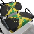 thumbnail image 1 of HUIACONG Jamaican Flag Butterfly Print Golf Cart Seat Cover, Cute Machine Washable Dustproof Golf Cart Seat Blanket for Club Car, 1 of 7