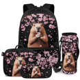 thumbnail image 1 of HUIACONG Kids Backpack Set 4-IN-1 Sakura Capybara for 6-12 Boys Girls Spine Protective School Backpack Detachable Lunch Box Pencil Case Water Bottle Holder Lightweight, 1 of 7