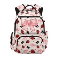 thumbnail image 1 of HUIACONG Ladybug Bow School Backpack for Boys Girls Ages 6-18 Water Resistant Multi Pocket Padded Adjustable Straps Large Capacity Bookbag for Elementary Middle High School Daily Use, 1 of 7
