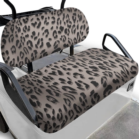 HUIACONG Leopard Golf Cart Seat Cover, Washable Universal Fit Breathable Golf Cart Blanket Seat Covers for Club Car