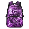 thumbnail image 1 of HUIACONG Lightning Baseball Print School Backpack for Boys Girls Ages 6-18 Large Capacity Water Resistant Multi Compartment Backpack for Elementary Middle High School Back to School Daily Use, 1 of 6