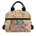 thumbnail image 1 of HUIACONG Lightweight Lunch Bag for School Picnic, Aluminum Film Material Easy To Carry Insulated Lunch Tote, Capybara School Pattern, 1 of 10