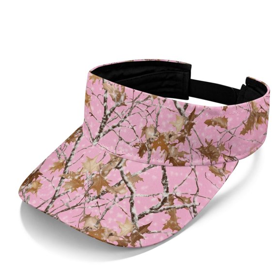 HUIACONG Maple Camouflage Pattern Sports Cap Lightweight Packable Foam Visor Foldable Wide Brim UV Protection Running Beach Women