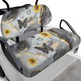 thumbnail image 1 of HUIACONG Marble Texture with Sunflower, Butterfly Golf Cart Seat Covers, Gifts Universal 2 Piece for EZGO, 1 of 7
