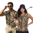 thumbnail image 1 of HUIACONG Matching Golf Shirts Hunting Camo Mens Short Sleeve Golf Shirt Sleeveless Golf Tops for Women Collared Moisture Wicking Lightweight Casual Sports Wear Man L, 1 of 6