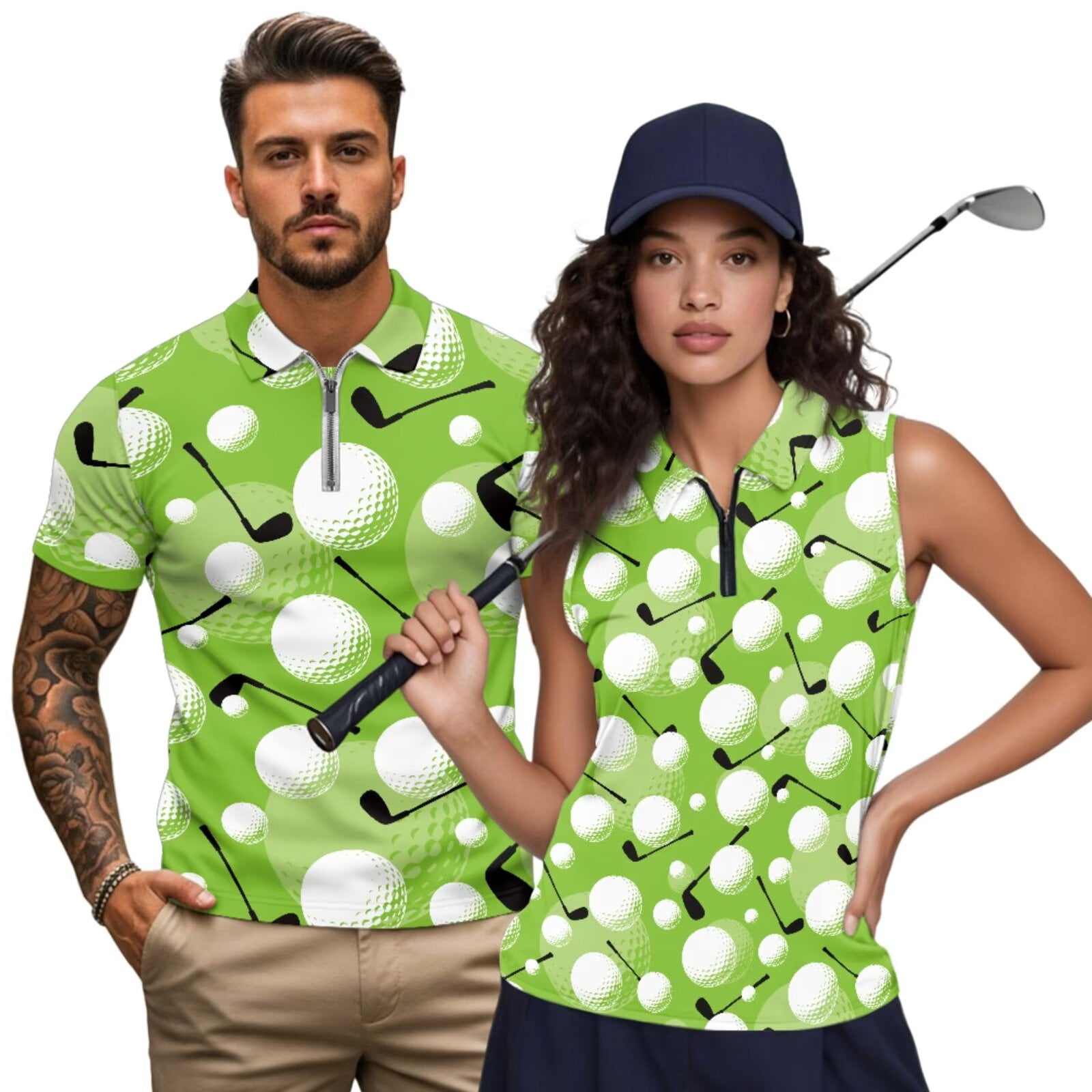 HUIACONG Matching Golf Shirts for Couples His and Hers Active Wear ...