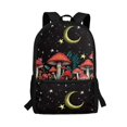 thumbnail image 1 of HUIACONG Moon Star Mushroom Print Backpack for Girls Boys for Students Ages 6-18 Large Capacity Water Resistant for Elementary Middle High School Back to School Daily Use, 1 of 6