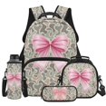 thumbnail image 1 of HUIACONG Muted Camo Pink Bow Kids Backpack Set for Girls with Lunch Box Insulated Water Bottle 4Pcs Backpack and Water Bottle Cover with Padded Strap for Girl Kid Students Elementary School Age 6-12, 1 of 7