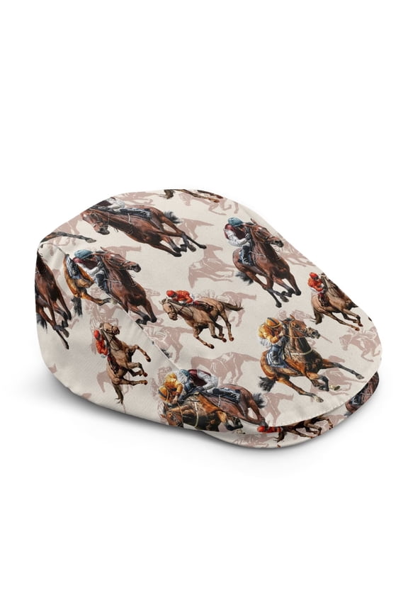 Newsboy Cap for Men - Vintage Aesthetic American Flag Pattern, Wrinkle-Resistant Construction, Ideal for Daily Commuting, Father’s Day or Boyfriend Birthday Gifting
