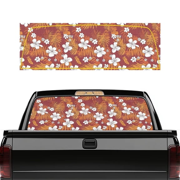 HUIACONG Palm Leaves Back Window Decals Floral Trucks Rear Window Decal Personalized Decoration Truck Rear Windows Perforated Decal Back Window Decals Stickers for Truck SUV