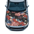 thumbnail image 1 of HUIACONG Patriotic 250th Anniversary US Flag Floral Car Hood Cover, Universal Fit Stretchable Breathable Washable Hood Protector for Most Sedans, Auto Exterior Decor Accessory 39.37" x 59.05", 1 of 7