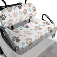 thumbnail image 1 of HUIACONG Paw Prints Design Golf Cart Seat Covers 2 Pack, 2-Person Universal Fit Easy Installation Breathable Golf Cart Seat Protector for EZGO, 1 of 7