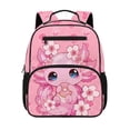 thumbnail image 1 of HUIACONG Pink Axolotl Sakura Kids School Backpack 13.5 Inch Water Resistant Hard-Wearing Bookbag with Adjustable Breathable Padded Straps Multi Pockets Large Capacity Lightweight Bag for Girls Boys, 1 of 7