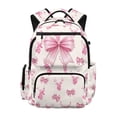 thumbnail image 1 of HUIACONG Pink Bow Deer School Backpack for Boys Girls Ages 6-18 Water Resistant Multi Pocket Padded Adjustable Straps Large Capacity Bookbag for Elementary Middle High School Daily Use, 1 of 7