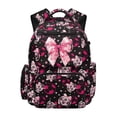 thumbnail image 1 of HUIACONG Pink Bow Soccer Print School Backpack for Girls Age 5-12, Multi Pocket Sturdy Bookbag, Adjustable Padded Straps, Water Resistant Lightweight Large Capacity School Bag for Kids, 1 of 7