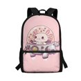thumbnail image 1 of HUIACONG Pink Space Axolotl Backpack for Daily School Use Multi Compartment Wear‑Resistant Large Capacity for Elementary Middle School Kids, 1 of 6