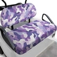 thumbnail image 1 of HUIACONG Purple Camouflage Print Universal Golf Cart Blanket Seat Covers for EZGO TXT RXV Golf Cart Bench Seat, Soft Machine Washable Golf Cart Seat Covers 2 Pack, 1 of 7