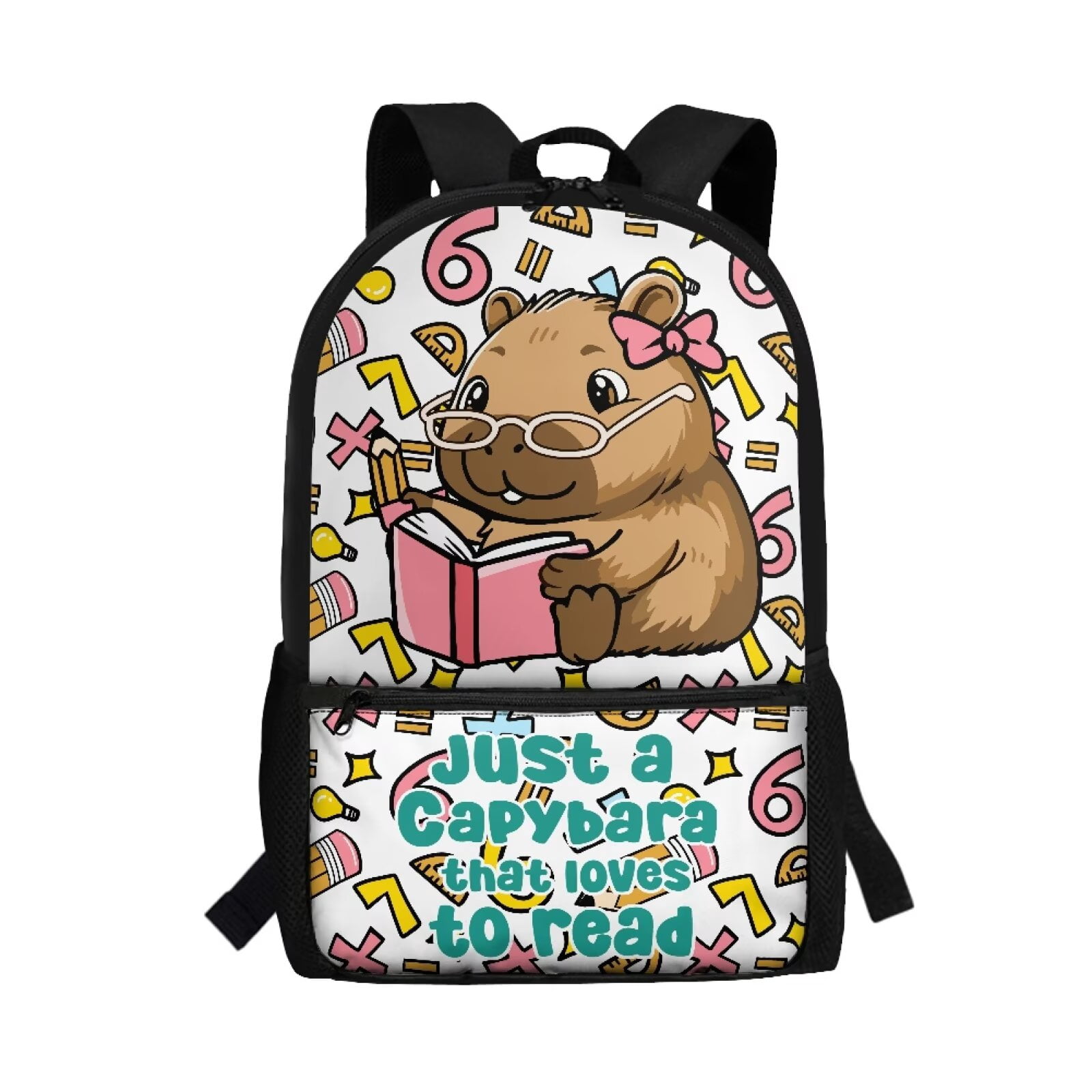 Kapibara Capybara Cartoon Backpack Large Capacity Waterproof Kapibara stuff? DAMAI 3Pcs Capybara Fashionable Print Large Capacity  main image 2