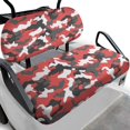 thumbnail image 1 of HUIACONG Red Camouflage Pattern Comfortable Car Seat Covers Full Set for Outdoor Golf Cart, Golf Cart Seat Covers 2 Piece Breathable, 1 of 7