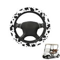 thumbnail image 1 of HUIACONG Cow Print Unversial Golf Cart Steering Wheel Covers 13-14" Easy to Install and Clean Car Steering Wheel Cover Comfortable Flannel Fabric for EZGO Yamaha Club Cars, 1 of 7