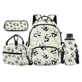 thumbnail image 1 of HUIACONG School Backpack for Kids Bamboo Panda Print 17 Inch 4-Piece Backpack Set, Easy Clean Interior, for Middle School Students, 1 of 7