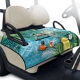 thumbnail image 1 of HUIACONG Sea Turtle Golf Cart Seat Covers Comfortable Portable 2 Person Seats Cover Club Car Anti-Slip Easy to Install Fit Most Cars EZGO Yamaha Club Car, 1 of 7