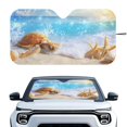 thumbnail image 1 of HUIACONG Sea Turtle Print Car Windshield Sun Shade UV Reflective Foldable Car Foldable Visor for Most Cars Universal Windshield Most Sedans SUV Truck, 1 of 7