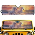 thumbnail image 1 of HUIACONG Purple Wolf Sun Shade Windshield for 2018-2024 Jeep Wrangler JL JLU & Gladiator JT, Sunshades Heat Shield, Aluminum Foil Triple Laminate Structure, Silver, 1 of 6