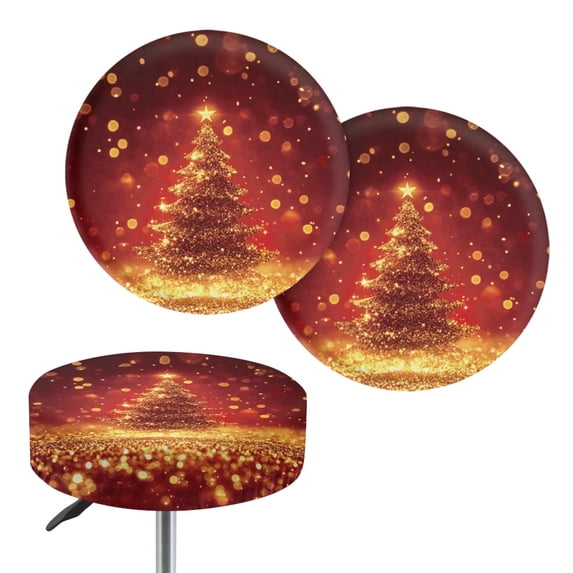HUIACONG Soft Round Stool Covers for Bar Home, Soft & Elastic Fabric High Elastic Barstool Covers with Easy to Install
