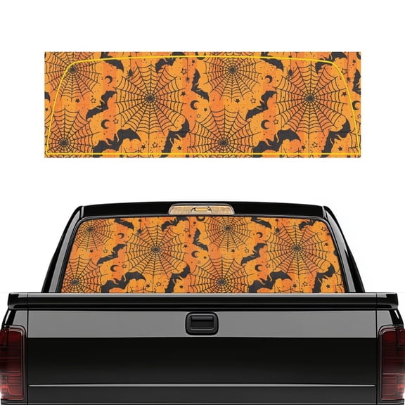 HUIACONG Spider Web Bat Rear Window Decal Pickup Car Window Stickers Truck Accessories Decal Truck Rear Windows Graphics Perforated Window Film Decals for Trucks SUV