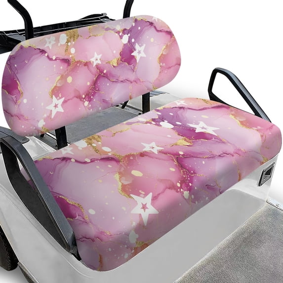 HUIACONG Star Marble Pattern Golf Cart Seat Covers, All Weather Easy Installation Golf Cart Seat Towel Blanket for 2 Person Golf Carts