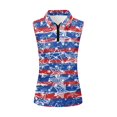 thumbnail image 1 of HUIACONG Star Stripe Sleeveless Golf Shirt, Soft Golf Sleeveless Tank for Hiking Sport, Breathable Stretchy Womens Golf Shirt, 1 of 7