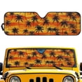 thumbnail image 1 of HUIACONG Sun Shade Windshield for Jeep Wrangler JK JKU JL JLU1997-2024,Window Sun Visor for UV Rays & Heat Protection, Orange Coconut Tree Windshield Sunshade, 1 of 6