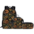 thumbnail image 1 of HUIACONG Sunflower School Bag 3 Piece Set with Lunch Box,Pencil Holder,Adjustable Shoulder Backpack Casual Daypack for Kids Girls, 1 of 6
