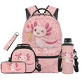 thumbnail image 1 of HUIACONG Sweet Ice Cream Axolotl School Backpack Set for Kids, 17 Inch Cute Children Bookbag with Lunch Bag, Whimsical Dessert Design for Girls, 1 of 7