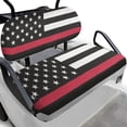 thumbnail image 1 of HUIACONG Thin Red Line American Flag Pattern Universal Fit Golf Cart Seat Covers 2 Pack for Club Car Precedent EZGO TXT/RXV, Breathable Easy to Clean Golf Cart Seat Cover, 1 of 7