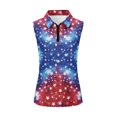 thumbnail image 1 of HUIACONG Tie Dye Star Pattern Women's Sleeveless Golf Shirts, Casual Quick Dry Workout Tank Tops Anti Fade Golf Sleeveless Tank Top for Indoor Hiking, 1 of 7