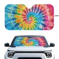 thumbnail image 1 of HUIACONG Tie dye Protect Interior Car Windshield Sun Shade for Universal Universal Fit Foldable Keep Cool All-Season Car Windshield Sunshade, 1 of 7
