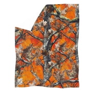 HUIACONG Tree Camo Plush Blanket, Lightweight Plush Cover Blanket for Watching TV Couch, Soft High Quality Coral Fleece Blanket