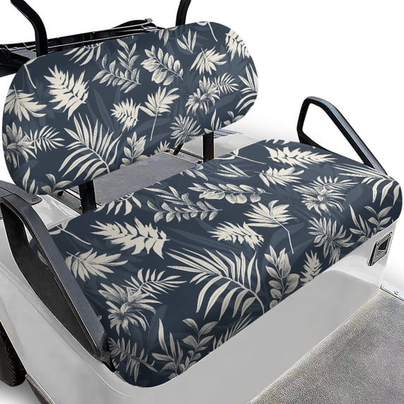 HUIACONG Tropical Leaf Print Golf Cart Seat Covers 2 Pack Easy to Install for Club Car EZGO, Easy Installation Breathable Golf Cart Seat Covers Stretch-Fit