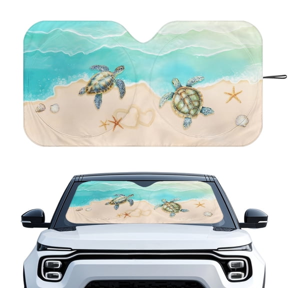 HUIACONG Turtle Heat Protection Sun Shade Car Windshield for Universal Windshield Large Vehicles Easy Storage Sunshield Windshield Sunshade
