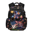 thumbnail image 1 of HUIACONG USA Flag Baseball Backpack for Students 9-18, Patriotic Print School Bag, Lightweight Durable Bookbag for Kids Teens Daily Use, 1 of 7